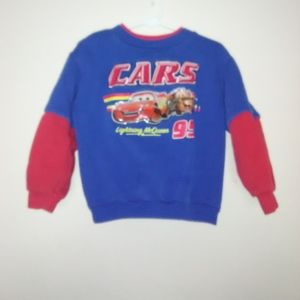 Disney car toddler boys sweatshirt  blue red 4T